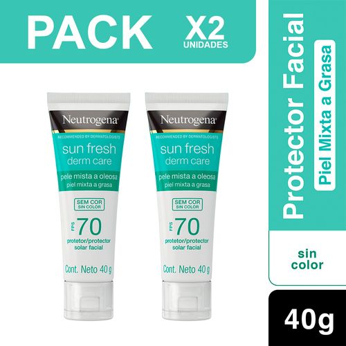 Pack X2 Neutrogena Derm Care Sin Color