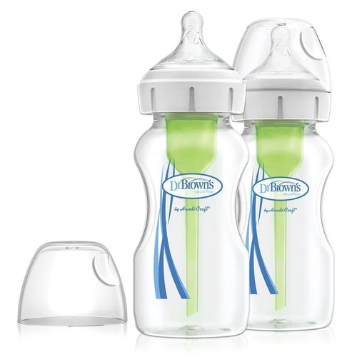 Set x2 Biberones de  Polipropileno  Boca Ancha de 9oz/ 270ml