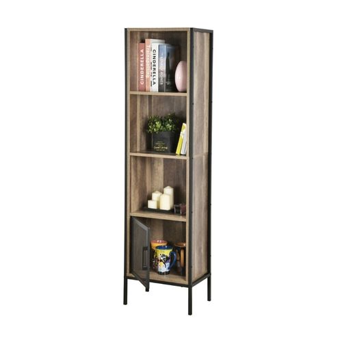 Estante Turin 4 Niveles Madera/Metal150x40x30cm Marrón