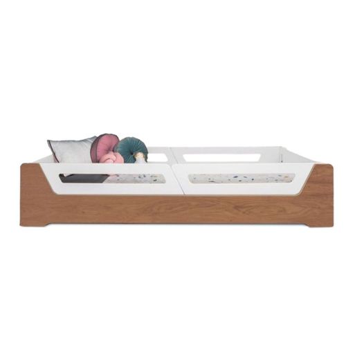 Cama Mi Madera Perfecta Evolutiva 1.5 Plazas Cafe Y Blanco