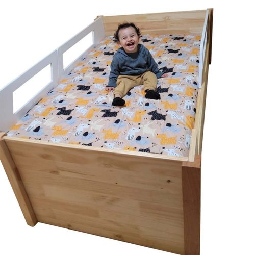 Cama Mi Madera Perfecta Evolutiva 1.5 Plazas N Y B