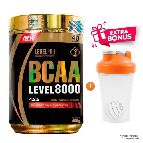 Aminoácidos Bcaa Level 8000 400Gr Blueberry