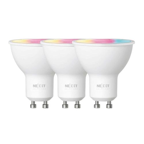 Nexxt - Foco LED NHB-C320 (3-PACK) Smart WiFi Multicolor