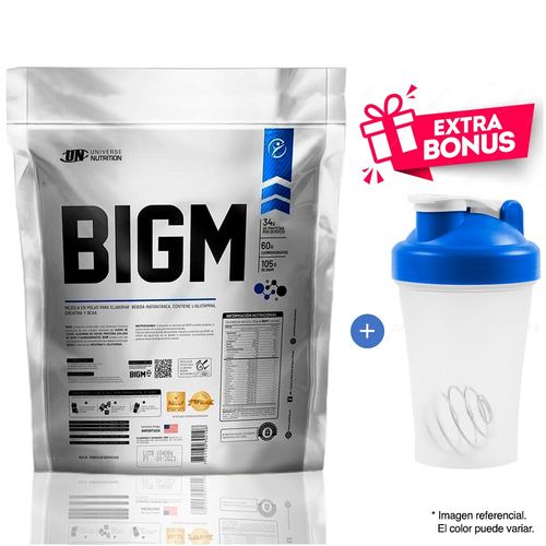 Ganador de peso Universe Nutrition Bigm 3 kg Vainilla + Shaker