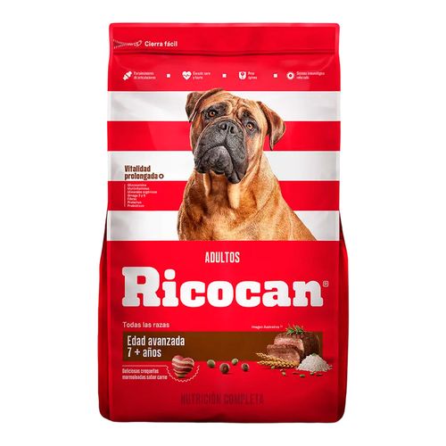 Comida para Perro Adulto 7+ Edad Avanzada Ricocan 8kg