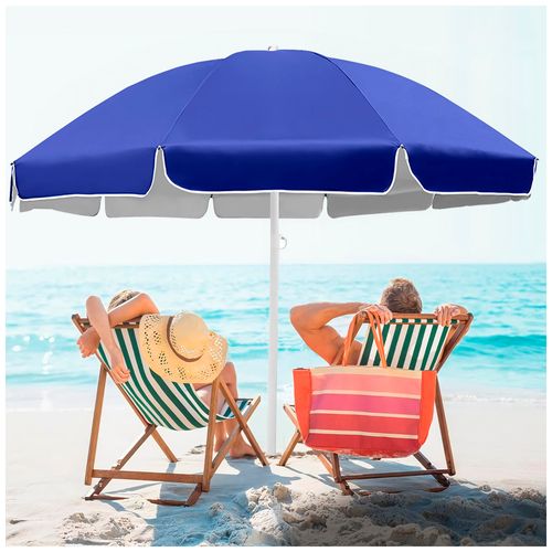 Sombrilla de Playa Grande para Sol 180cm Azul 0Y1