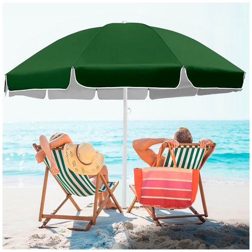 Sombrilla de Playa Grande para Sol 180cm Verde 0Y1