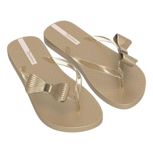 Sandalias Ipanema Para Mujer Oro Y Beige Sintético