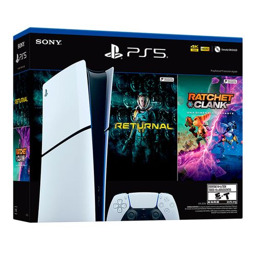 Preventa: Consola PlayStation 5 HW Slim Digital Bundle incluye 2 cupones de juegos Returnal + Ratchet and Clank