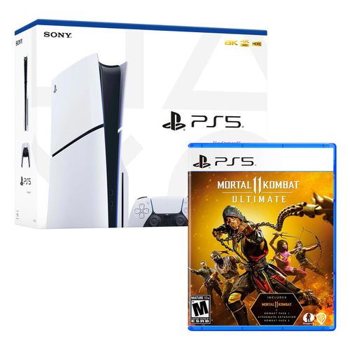 Consola Ps5 Slim Con Lector De Discos + Mortal Kombat 11 Ultimate