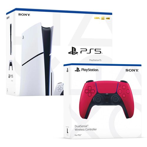 Consola PS5 Slim Con Lector de Discos + Mando Cosmic Red