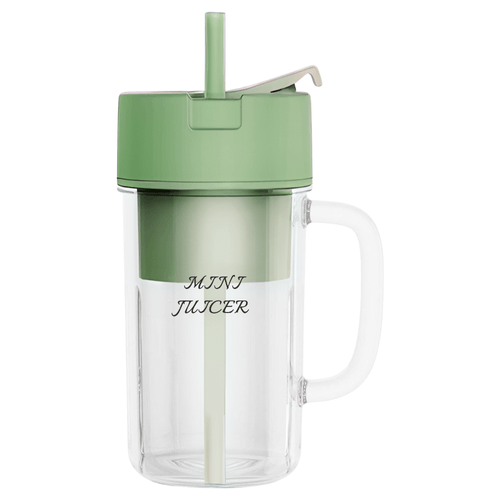 Vaso Licuadora Portátil con Asa y Sorbete Verde 340 ml