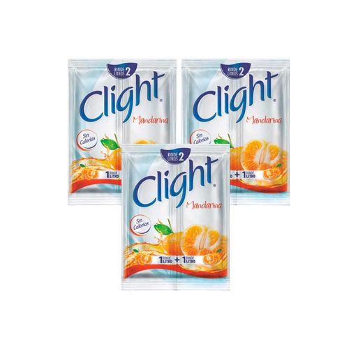 Pack Bebida Instantánea en Polvo CLIGHT Mandarina Sobre 7g x 3un