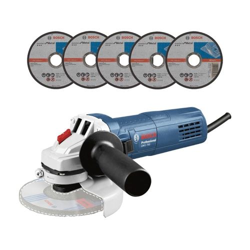 Amoladora Gws 41/2" 710w 220v + 5 discos Bosch
