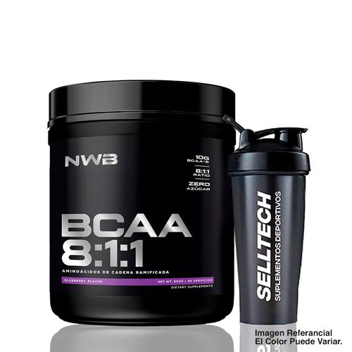 AMINOÁCIDOS NWB BCAA 8:1:1 600GR BLUEBERRY + SHAKER