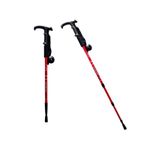 BASTON-TREKKING-ANTISHOCK-MANGO-T-O-L-C--ROSETA-VIAJE-MONTAÑAS-ROJO