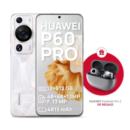Smartphone HUAWEI P60 Pro Rococo Pearl 12GB 512GB Dual Sim + Regalo FreeBuds Pro 2
