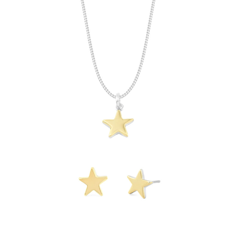 Set-De-Collar-Y-Aretes-Estrella-Oro-Plata