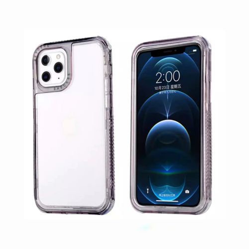 Case 3 En 1 Con Borde de Color Para Iphone 12 Pro Max - Negro