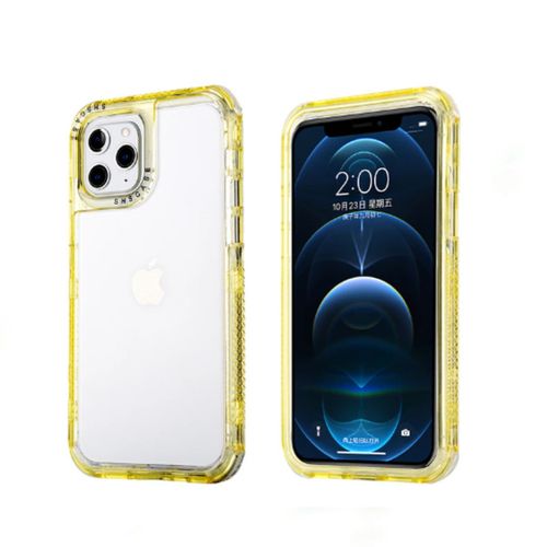 Case 3 En 1 Con Borde de Color Para Iphone 13 - Amarilla