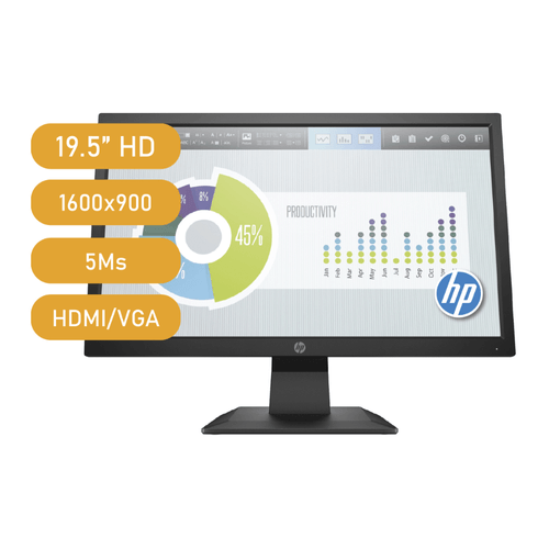 MONITOR HP P204V 19.5" HD 1600 x 900 A 60HZ 5MS HDMI/VGA