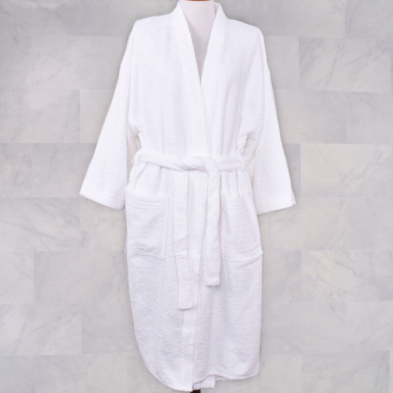 Salida de baño ¨S¨ color blanco de 380 GR - 100 % algodón nacional