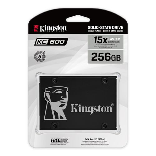 SSD Kingston KC600 256GB 2.5" 7mm SATA Unidad de estado Sólido
