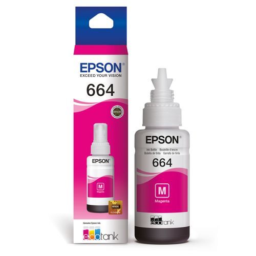 Tinta Epson T664 Magenta Botella Original 70 ml