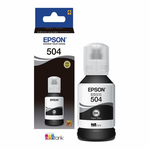 Tinta T504 Epson Negra Botella 504