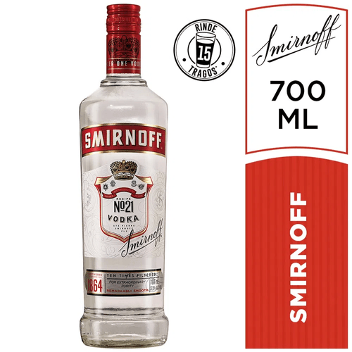 Vodka SMIRNOFF N°21 Red Botella 700ml