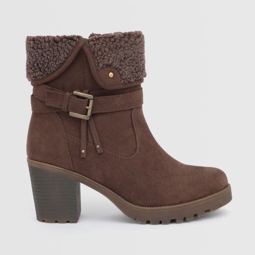 Botines Para Mujer Madison Pelu Taupe