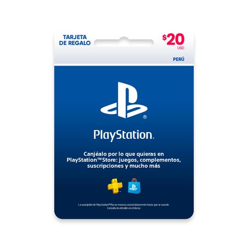 Tarjeta-Gift Card Psn 20 $ Peru Fisico