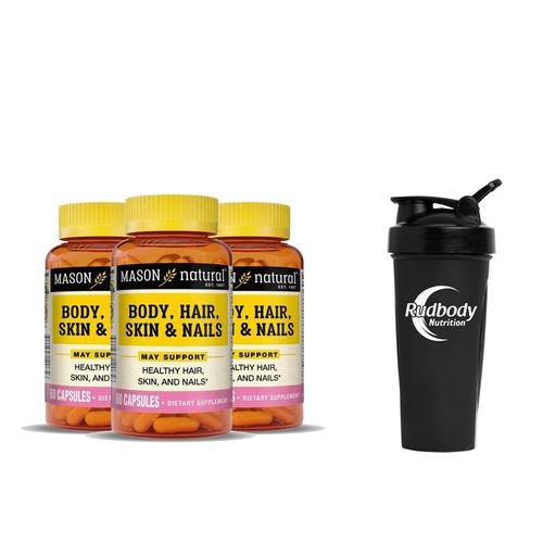 COMBO VITAMINAS MASON NATURAL - 3 BODY, HAIR, SKIN & NAILS + SHAKER