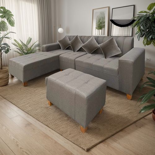 Sofa Seccional Munich 4 cuerpos + Puff Movenda