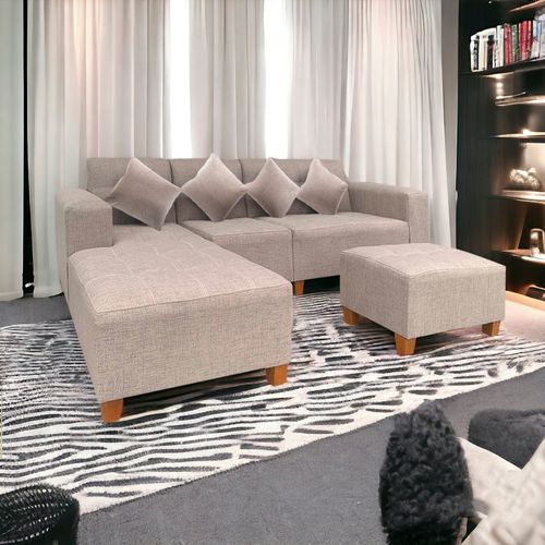 Sofa Seccional Bremen 4 cuerpos + Puff Movenda