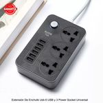 Extension-de-Enchufe-Sofisticado-6-USB-3-Power-Socket-Tomacorriente-Universal-Easy-Home