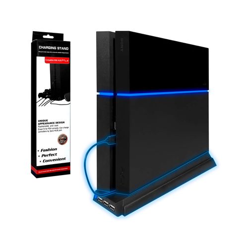 Base 2 En 1 Cargador Stand Ventilador Cooler Para Ps4 Fat