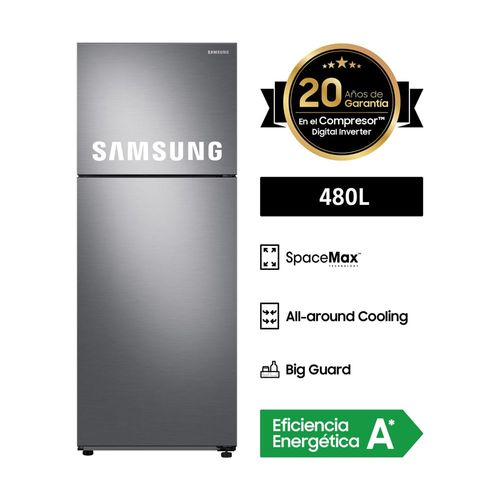Refrigeradora SAMSUNG SpaceMax 480 Lts No Frost RT48A6004S9 Top Freezer - Plateada - copy