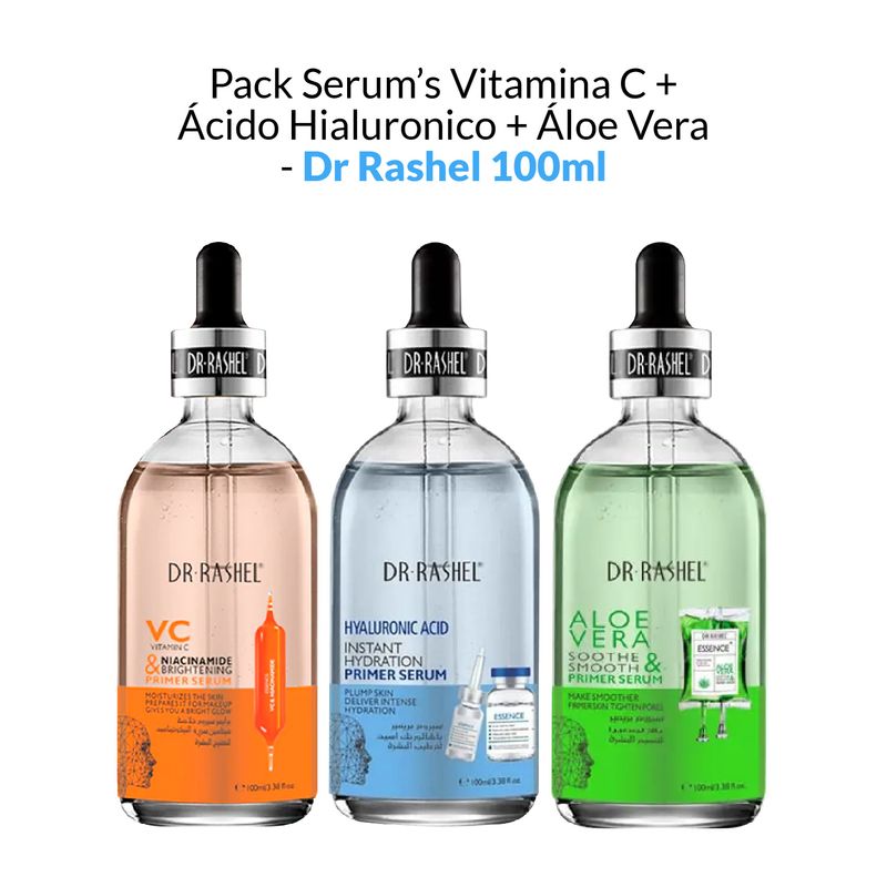 Pack-Serum’s-Vitamina-C---Acido-Hialuronico---Aloe-Vera---100ml-