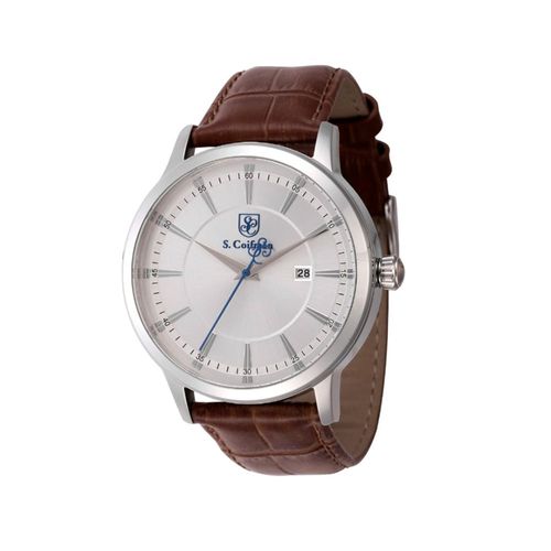 Reloj Analógo S. Coifman Original SC0552 Hombre Correa de Cuero Marrón- Blanco