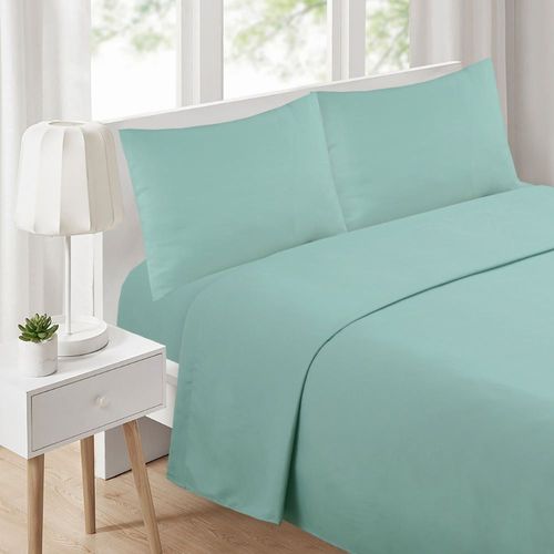 Sábana Micro Solido Verde Queen