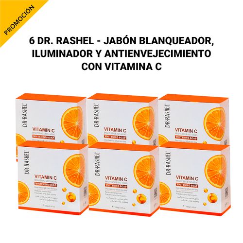 6 Dr. Rashel - Jabón blanqueador ilumador y antienvejecimiento con vitamina C