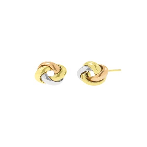 Argollas Nudo Cinta Fijo Llano Oro 18K