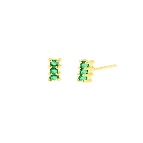 Aretes Esmeralda Ama Oro 18K