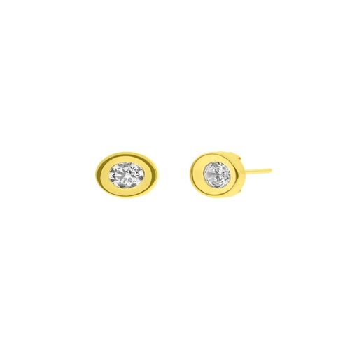 Aretes Bicel Redondo Oro 18K