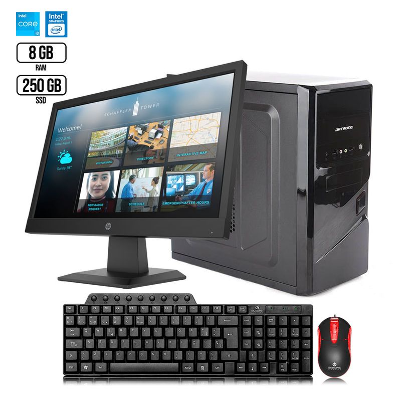 PC-Basica-Intel-Corei3-36ghz-Monitor19-Ssd-250Gb-Ram-8Gb