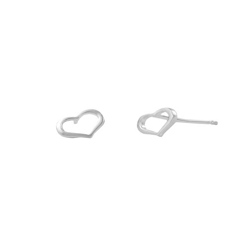 Aretes Corazón Calado Plata 925