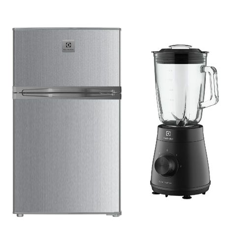 Combo: Minibar Dos Puertas 85L Gris (ERTM87G2HQS) + Licuadora 500w con Tecnologia TruFlow (EBS20) Electrolux