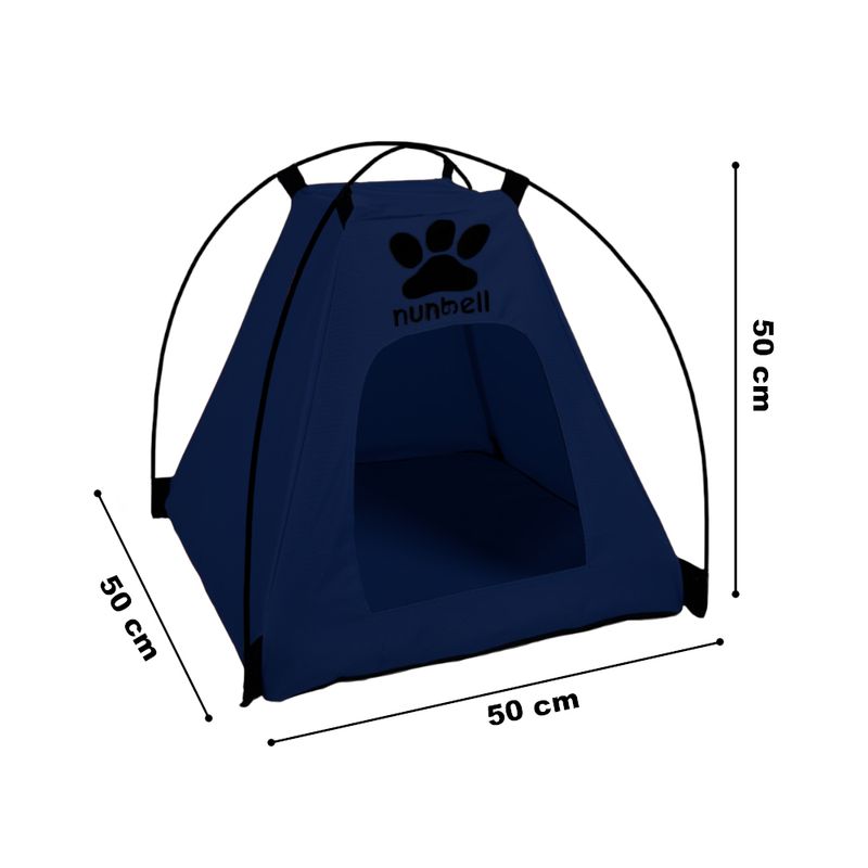 Casa-Carpa-Plegable-Portatil-Perro-Gato-Mascotas-Azul