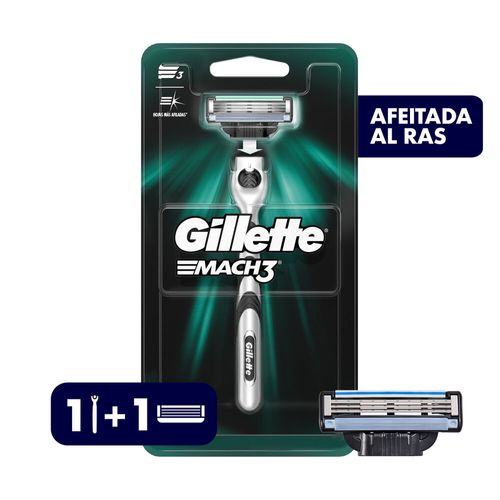 Máquina para Afeitar Gillette Mach3 Recargable + Cartucho